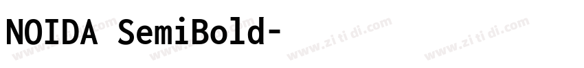 NOIDA SemiBold字体转换